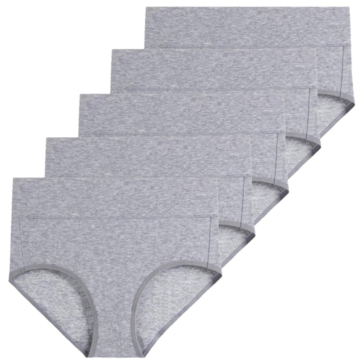 

Molasus 5 шт Жіночі бавовняні трусики Безшовна білизна З високою посадкою Повна посадка Набір жіночих трусів Дихаючі трусики Великий розмір M&5pcs