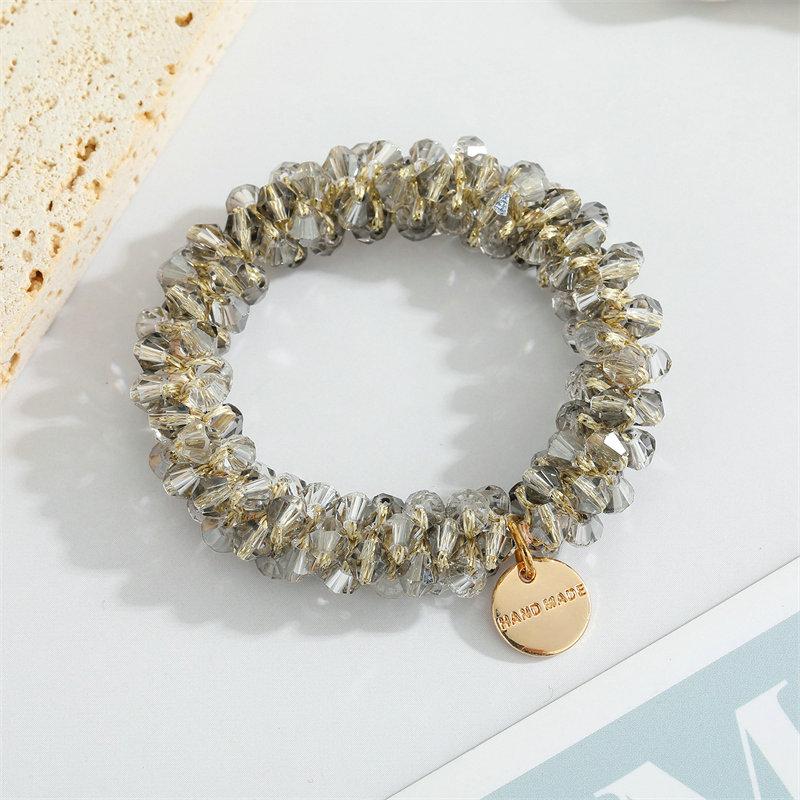 Korean Style Hair Bands Hair Ties Ins Rubber Band Fairy Hair Accessory Pearl Hair Band Dongdaemun Multicolor Crystal