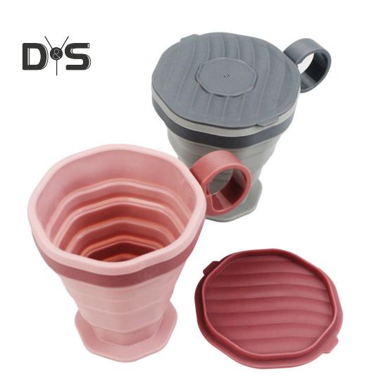 Hopfällbar Resemugg Silikon Bärbar Kaffekopp för Varma Och Kalla Drycker Återanvändbar To-Go Ficka Storlek Kaffetumbler