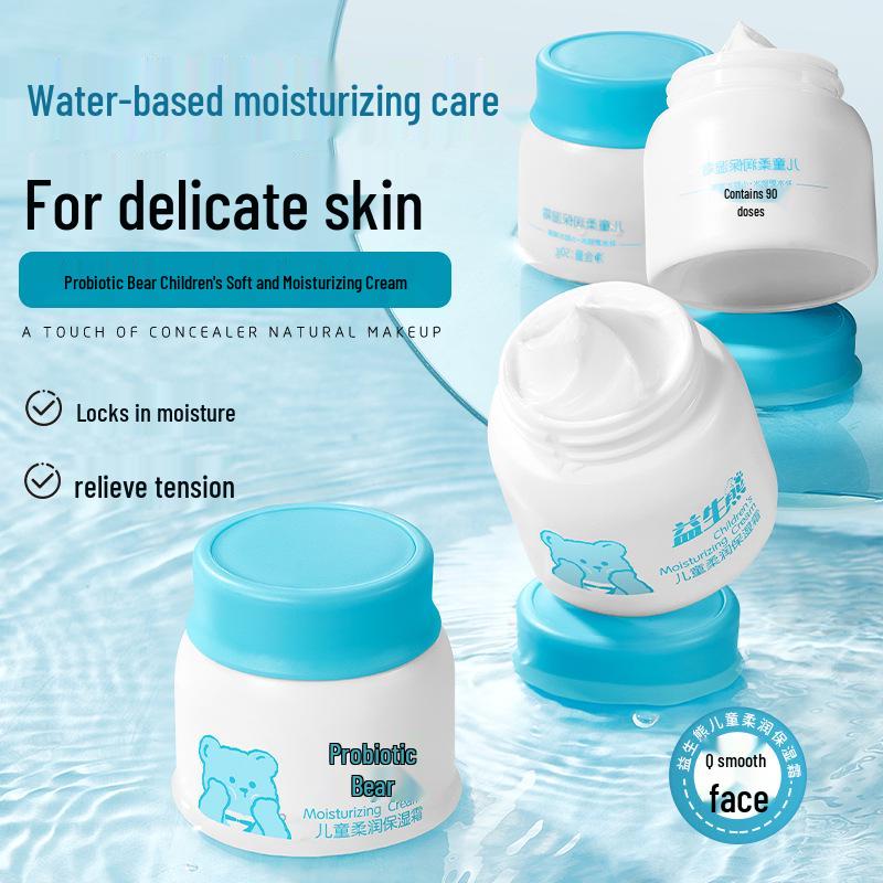 Probiotische Bären Kinder Sanfte Feuchtigkeitscreme: Spendet Feuchtigkeit, Beruhigt und Schützt für Weiche, Feuchtigkeitsspendende Haut. Perfekt zur Beseitigung von Trockenheit.