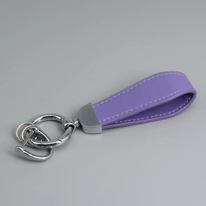 Custom LOGO Vintage PU Leather Keychain Laser Engrave Metal Car Keyring Personalize Texts Key Chains for Men and Women Gift