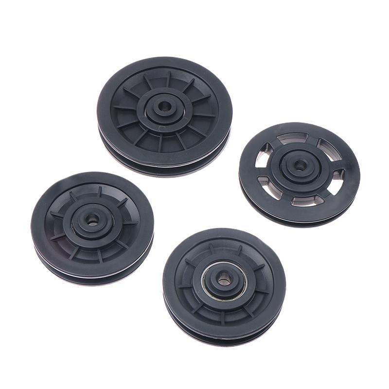 Fitness Equipment Parts Pulley Wheel Round Black Wheel Cable Gym Fitness Equipment Part Exercise Machine Part Accessory
