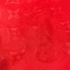Louis Vuitton Monogram Large format Stole Fringe Scarf shawl wool / silk Red