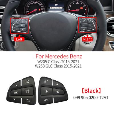 For Mercedes W205 W253 Car Steering Wheel Multifunction Control Buttons Cover For Benz C GLC Class C180 C200 C220 GLC260 GLC300
