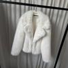 Autumn and Winter Thickened Warm Artificial Fur Jacket Short Imitation Fur Fox Fur Top Suit Collar Fur Top Women