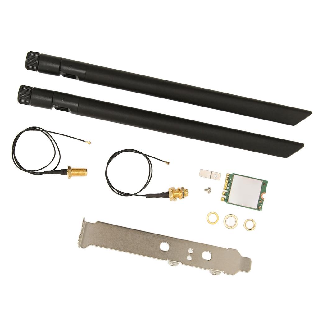 Wireless Card WIFI6E 5374M Gigabit 5G Dual Band NGFF M2 Interface Network Card with Antenna Connecting Cable Single