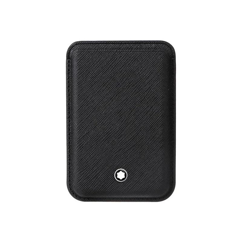 High End Busine Sle Leather Card For iPhone 17 Pro Max 16 15 14 Strong Magnetic Magsafe Wallet Carbon Fiber Card Bag Pocket Slot