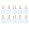 10PCS  To  Adapter Portable Travel Pure Copper 2 Prong Plug Converter for Cellphone Laptop Hair
