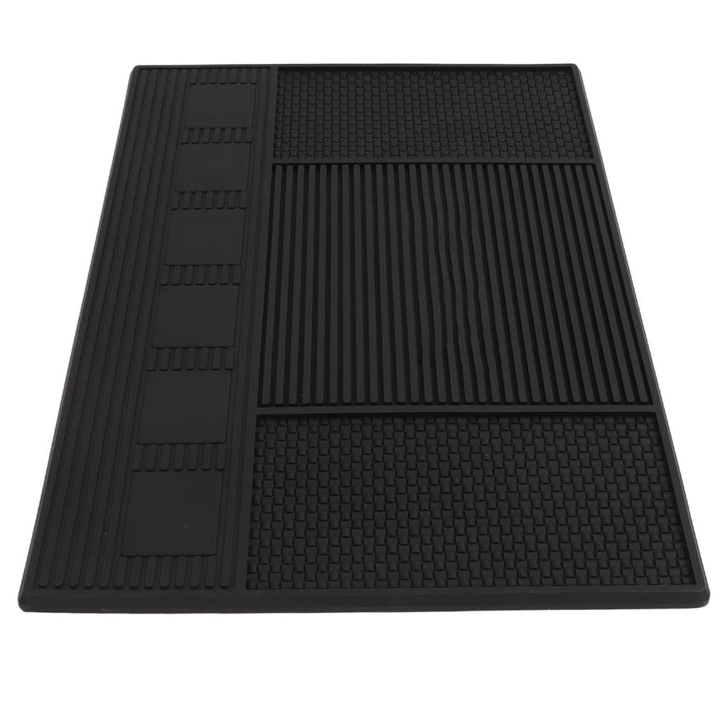 Barber Tool Organizer Mat Prevent Slip Silicone Hair Tool Mat Work Station Pad for Salon Barbershop