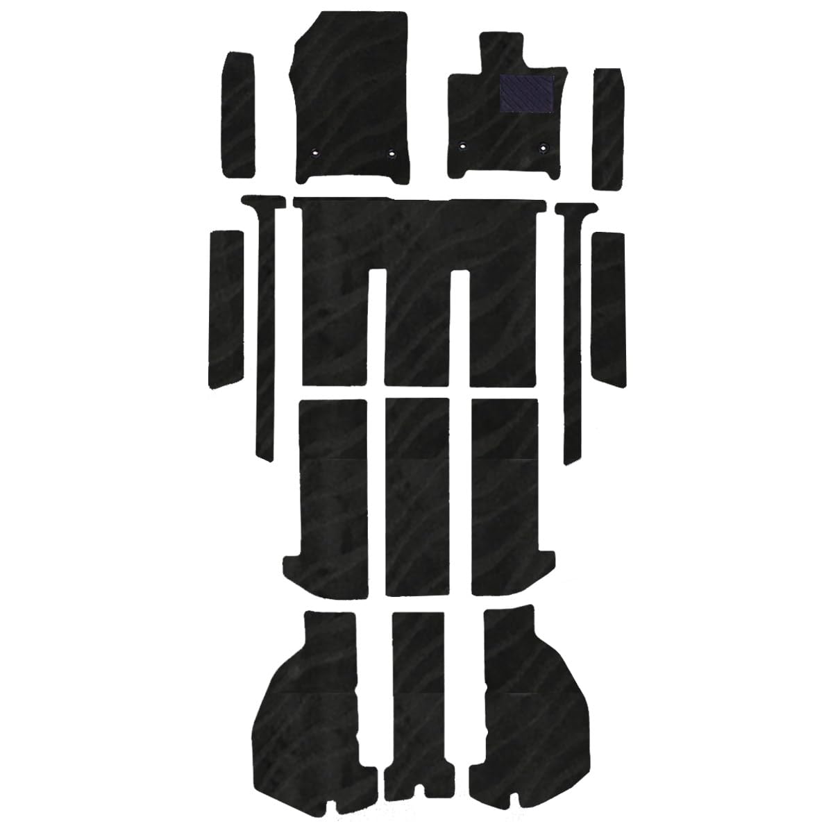 

Planning Alphard Vellfire 40 Series Floor mats step mats woven aftermarket D.I [New 7-seater] & set, black,