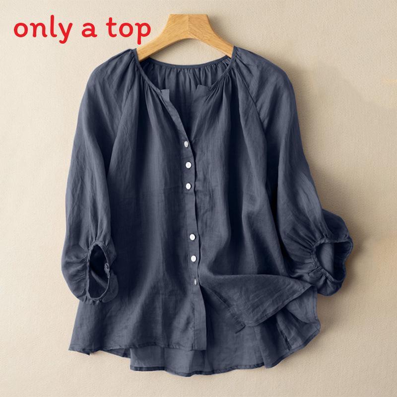 Baumwollbluse Mit Knopfleiste Für Lässige Sommerkleidung