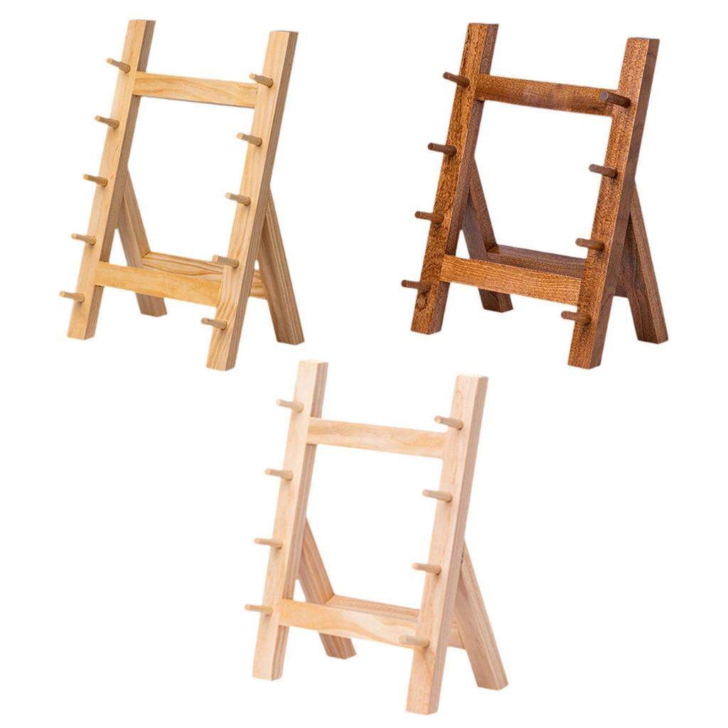 Knife Storage Rack Wood Knife Display Stand Knife Organizer Rack for Home Decoration Desktop Cuisine Shop Collection Cabinets