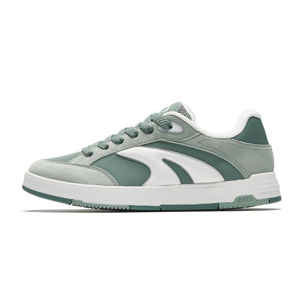 Anta Abrasion Resistant Lightweight Wear Resistant And Lightweight Low Top Skateboard Shoes Men's Green White 912548007-2