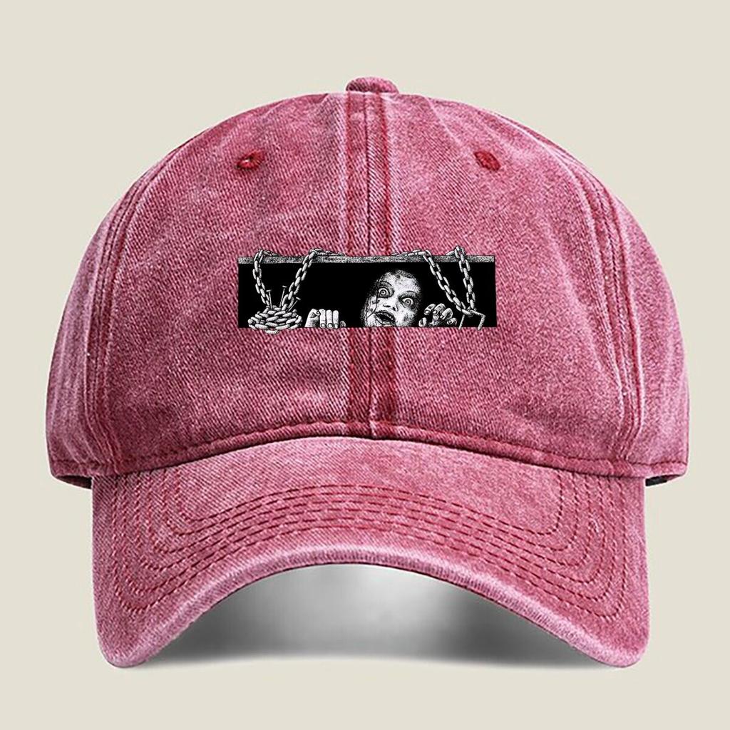 Chained Figure Art Fashion Washed Baseball Cap Hat Outdoor Activities