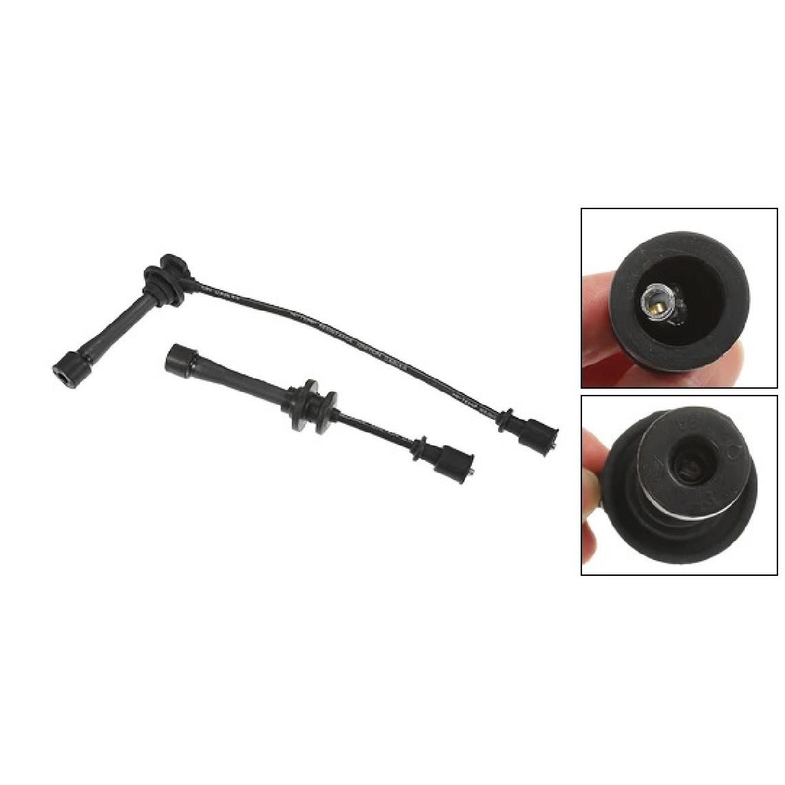 UXCELL 2 Pcs Spark Plug Wire Ignition Coil Cable No.0K01318160B for Kia Sportage 95-02 чёрный