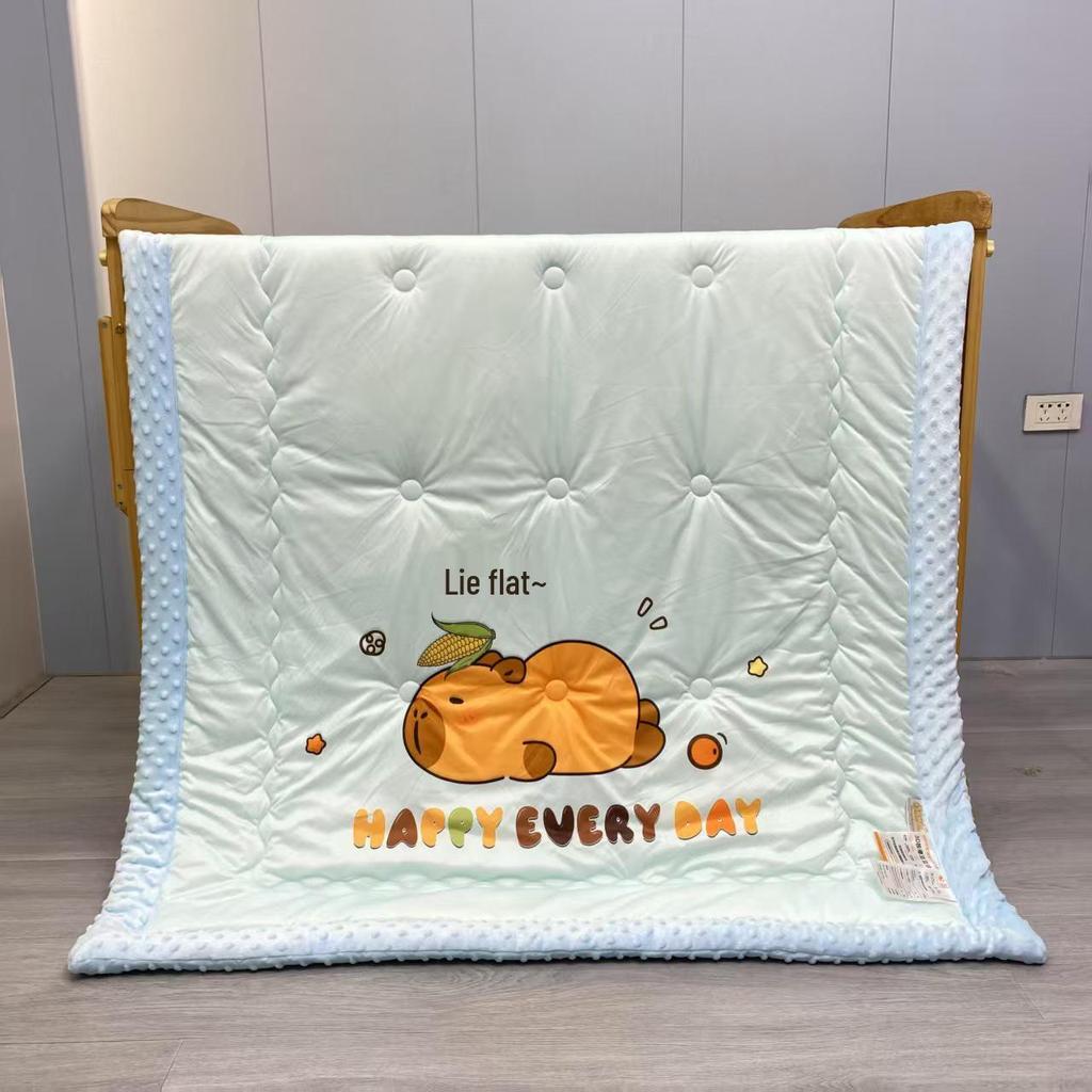 Plapumă Tricotată din Bumbac de Desene Animate pentru Copii - Moale, Lavabilă la Mașină, Plapumă de Iarnă pentru Grădiniță și Somnurile Bebelușilor.