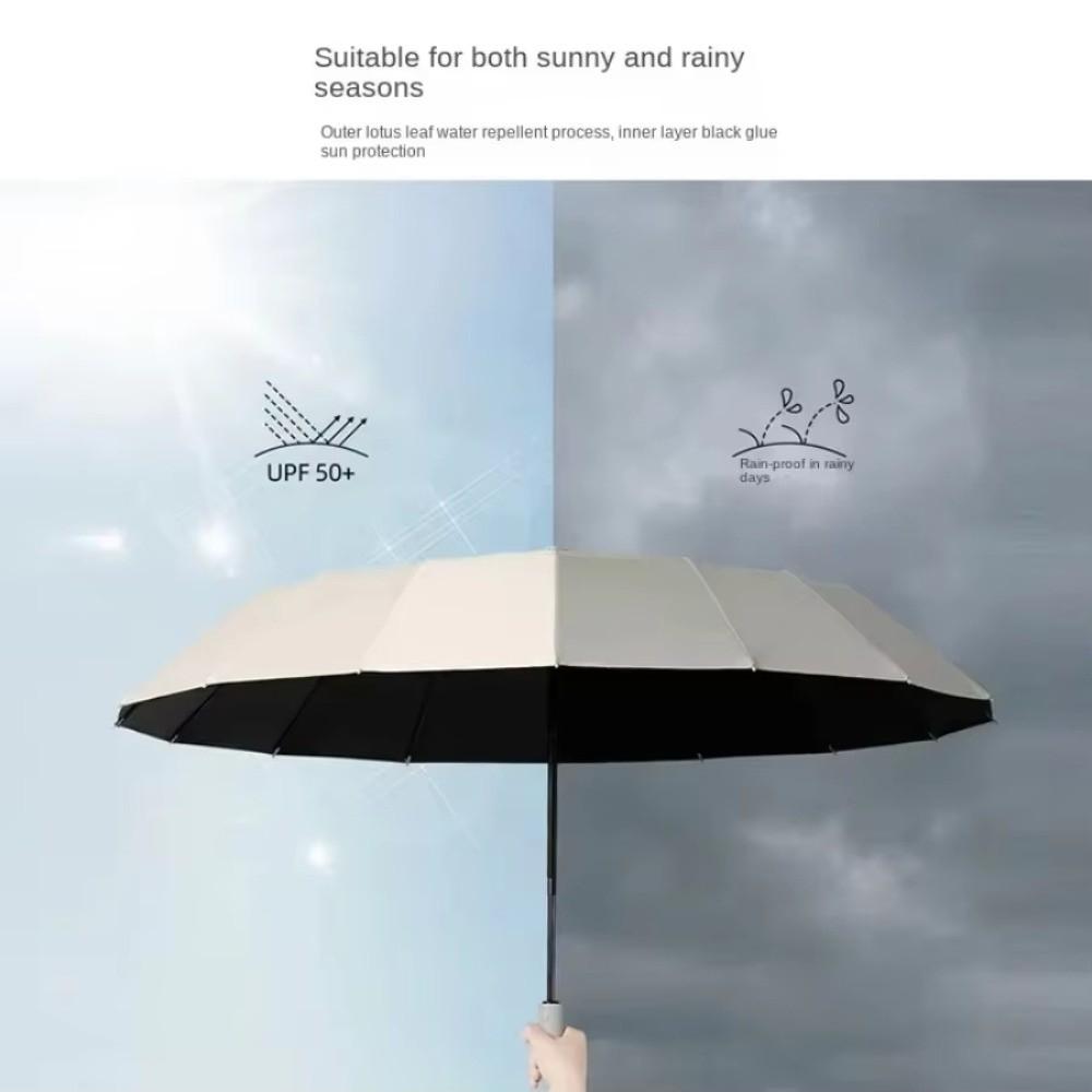 Lightweight Automatic Umbrella High-end 24 Bone Support Frame Dual-use Folding Umbrella Portable UV Protection Large Size Brolly