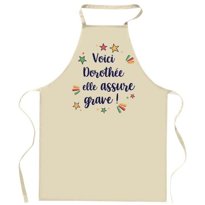 Tablier de cuisine - Planetee Dorothée - Impression bretonne - Coton résistant - Liens ajustables