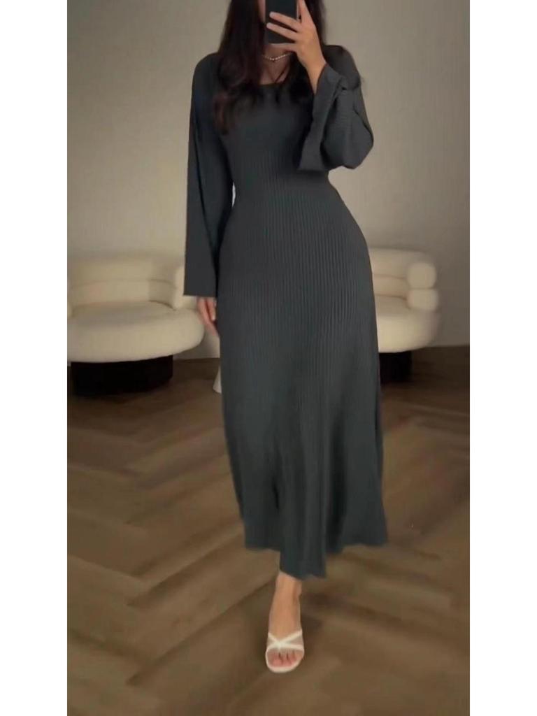 Women's 2024 Spring/Autumn Long-Sleeve Loose Casual Professional Dress