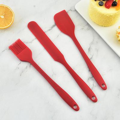 3 Teile/satz Silikon Schaber Hitze-beständig Nützliche Backen Pinsel für Creme Backen werkzeuge Küche Spatel