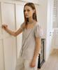 OURO Cotton Lace Pintuck Blouse [ Gray ]