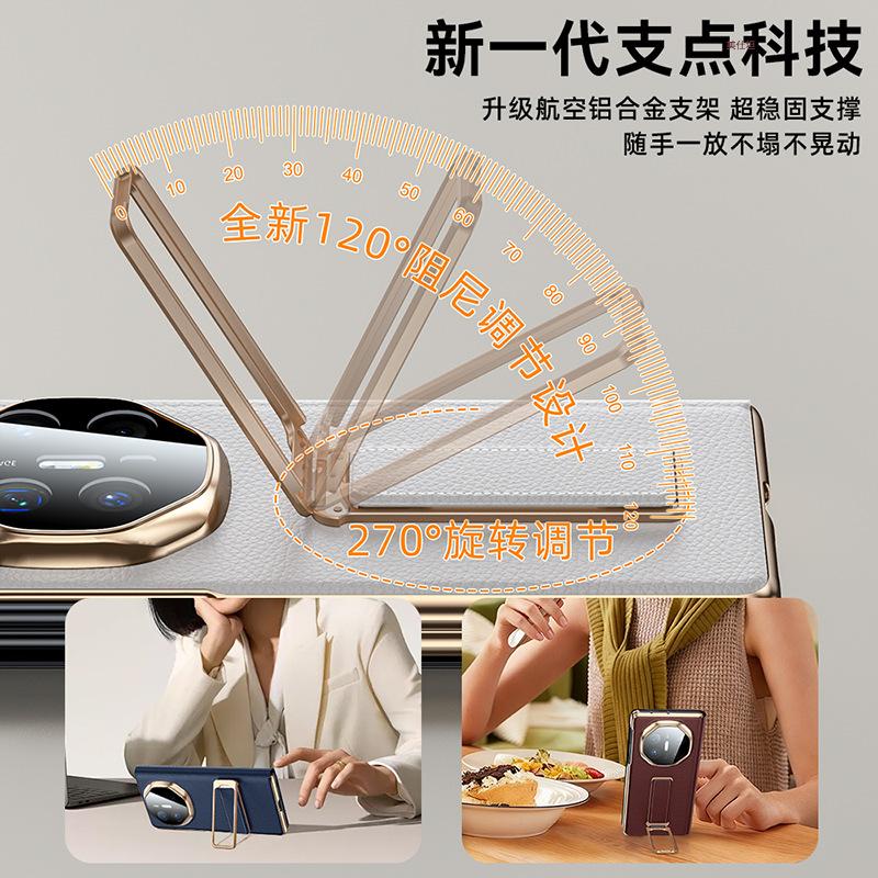 Applicable to Huawei matex5 wristband bracket mobile phone case smart window X5 collector's edition electroplated anti-drop flip leather case