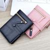 Solid Color Wallet  Short Card Holder Luxury Designer Solid Color Clutch Bag Ultra-Thin Leather Wallet For Women