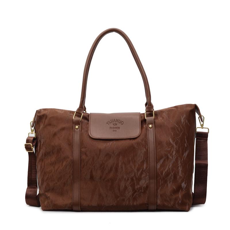 Large capacity portable short travel bag luggage bag women's fashion light handbag swimming business trip fitness storage bag