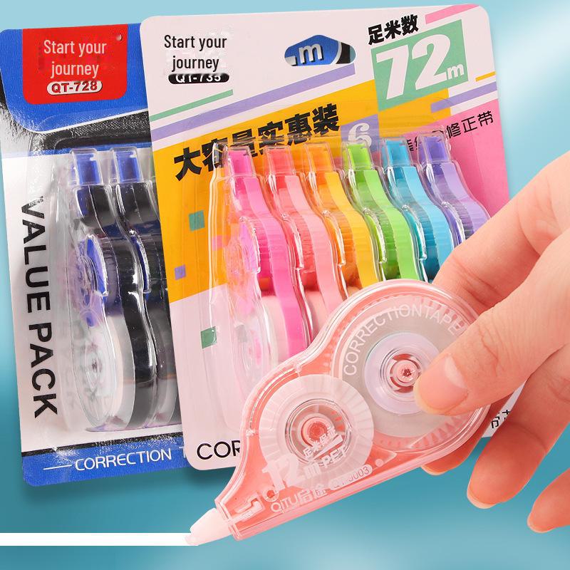 Correction Tape Set - 6 Packs, 72m, High-Capacity for Students