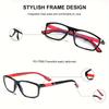 2 Pack Square Reading Glasses Anti Blue Light Polycarbonate Lens for Men & Women Lightweight Sports Style Fashion Readers