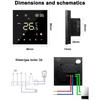 1pc Smart WiFi Thermostat Programmable Intelligent Temperature Control With Touchscreen For Water Floor Heating & Gas Boilers