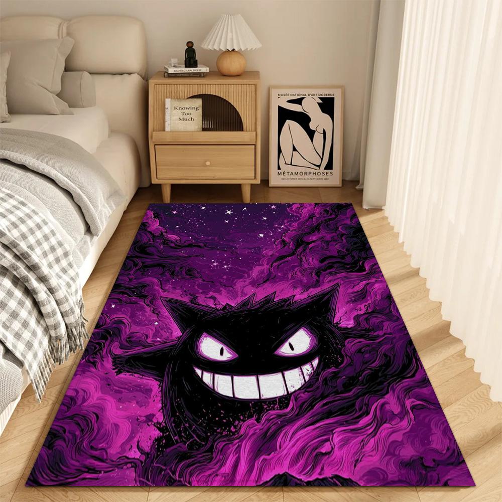 

Fashion Entrance Mat Living Room P-Pokemon Rugs Decoration G-gengar Washable Non-slip Kitchen Rug Floor Mats Balcony Carpet Door 40x60cm