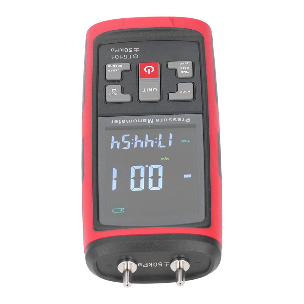 Digital Manometer + 50KPa High Accuracy Air and Gas Pressure Tester for Chemical Industry Metallurgy
