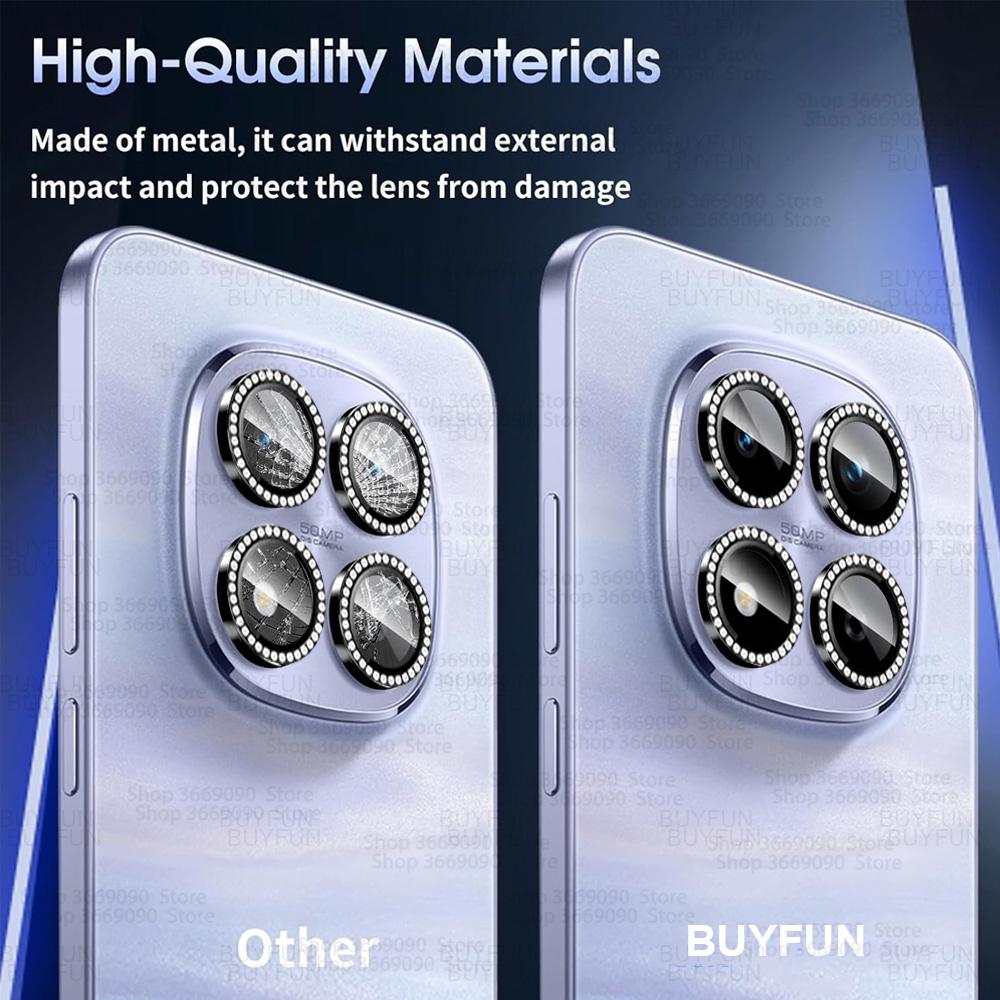 Metal Diamant Linsebeskytter Til Redmi Note 15 Pro Plus Note15 Pro+ 5G 3D Legering Kamera Ring Hærdet Glas Redmy Note15Pro 15Pro 4