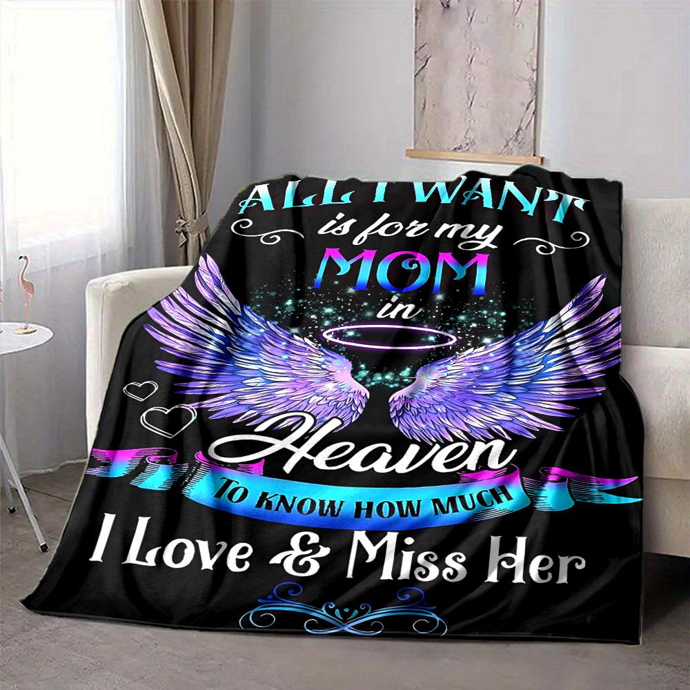 1pc Mom Loved One Tribute Art Print Blanket - Perfect Gift for Birthdays, Christmas & Halloween- Soft, Warm & Versatile yy250909160