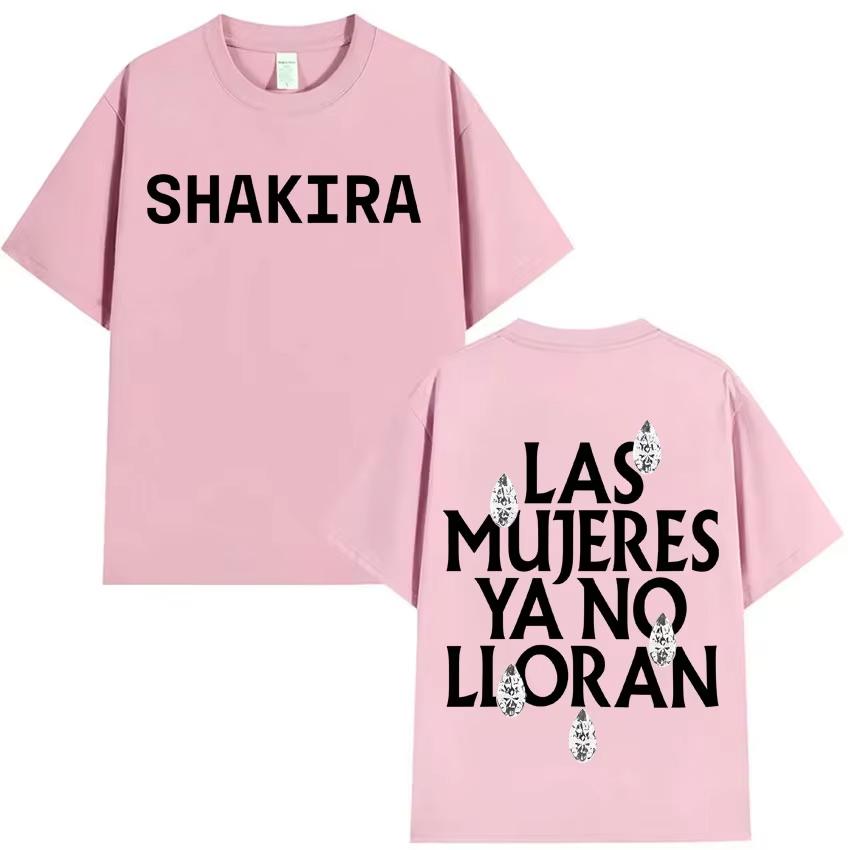 Singer Shakira Las Mujeres Ya No Lloran Graphics Casual Tshrit Fashion Short Sleeve Tshrits Aesthetic 2026 Spring Summer New Top