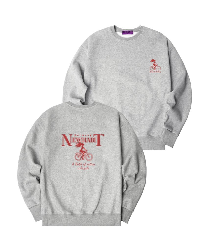 NUHABIT N/H Habit Of Riding Oversized Fleece-Lined Sweatshirt_Gray (Som4-4Nh1198)