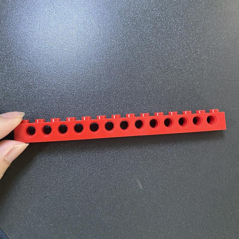 Compatible Building Block 32018 Perforated Tall Brick, Technology Building Block Spare Parts 1X14 With 13 Hole Brick Bump Brick