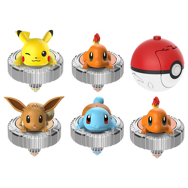 Pokmon Magic Gyro Toy for Children Pikachu Charmander New Combat Rotating Gyro Poke Ball