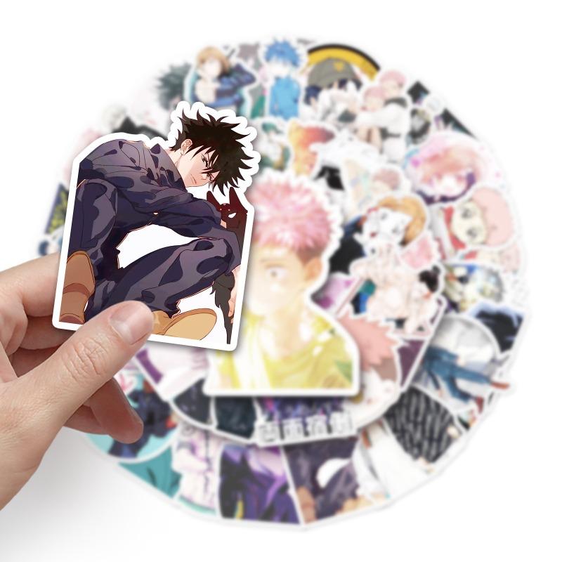 10/50 Stück Cartoon Jujutsu Kaisen Anime Aufkleber Dekoration für DIY Laptop Skateboard Notizbuch Gitarre Helm Aufkleber Decal
