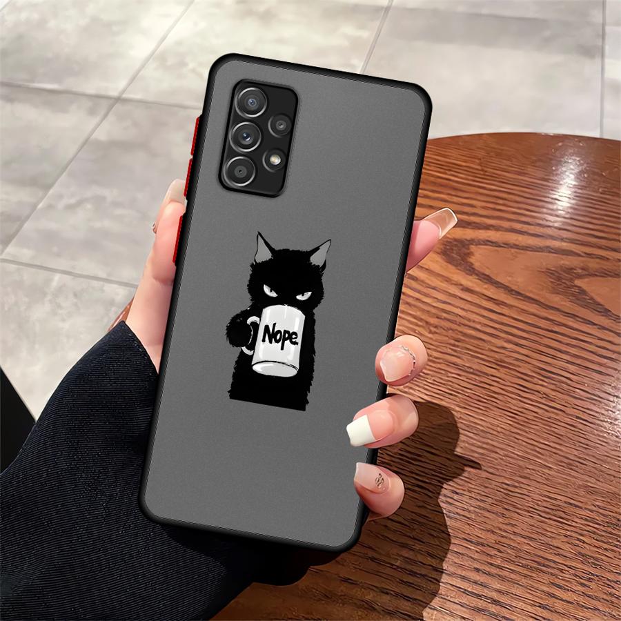 Phone Cover Case for Samsung Galaxy A54 A34 A36 A52S A72 A14 A23 A16 A15 A53 A73 A33 A17 A52 A35 A56 A55 Cartoon Cat And Mouse
