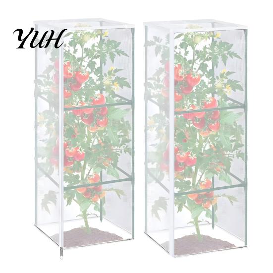 Insektenbarriere für Auberginen Garten Tomatenpflanze Abdecknetz Quadratischer Käfig, Vogelkontrolle Kleine Bauernhöfe Reißverschluss, Barriere, Netzabdeckungen Gartenarbeit