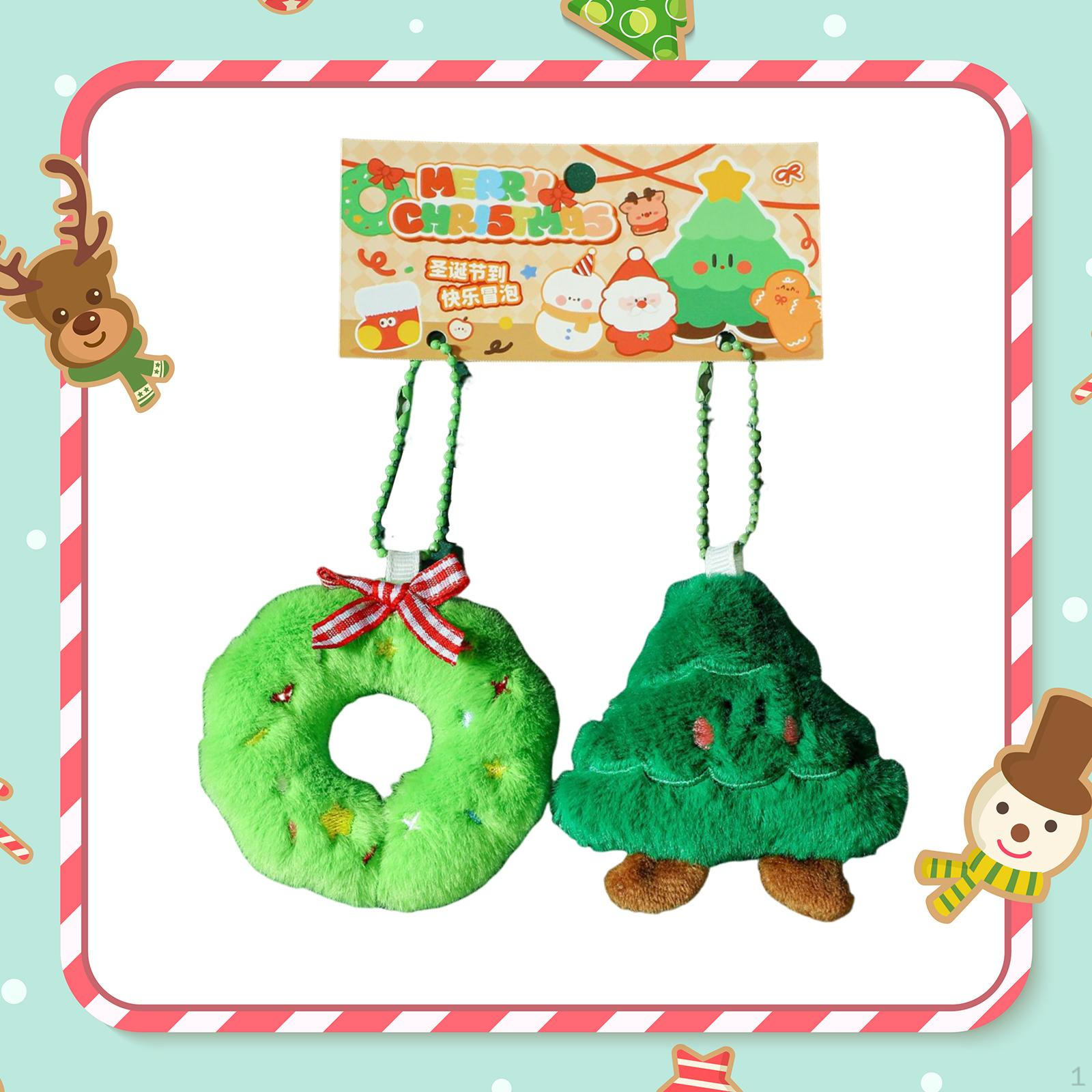 

2 Pieces Christmas Tree Pendants Decorations Cartoon Comfortable Hanging Ornaments for style 4