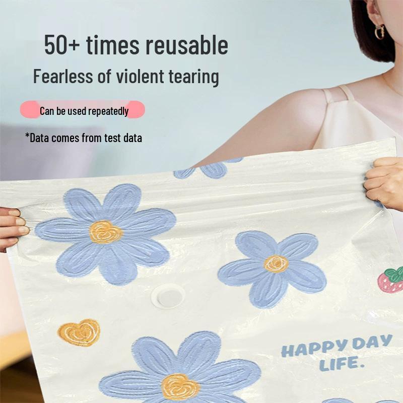 Large Vacuum Compression Bag with Electric Pump for Clothes and Quilts Storage