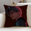 Romantic LLove and DeepspaceS Cushion Cover Breathable and skinfriendly linen pillowcase square removable and washable cushion