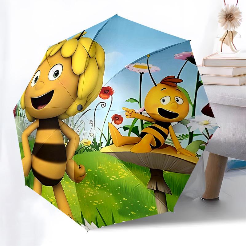 Bee Garden Automatic Opening and Closing, 8 Rib Structure Portable Umbrella, Suitable for Men and Women In All Seasons Perfect Gift for Hol