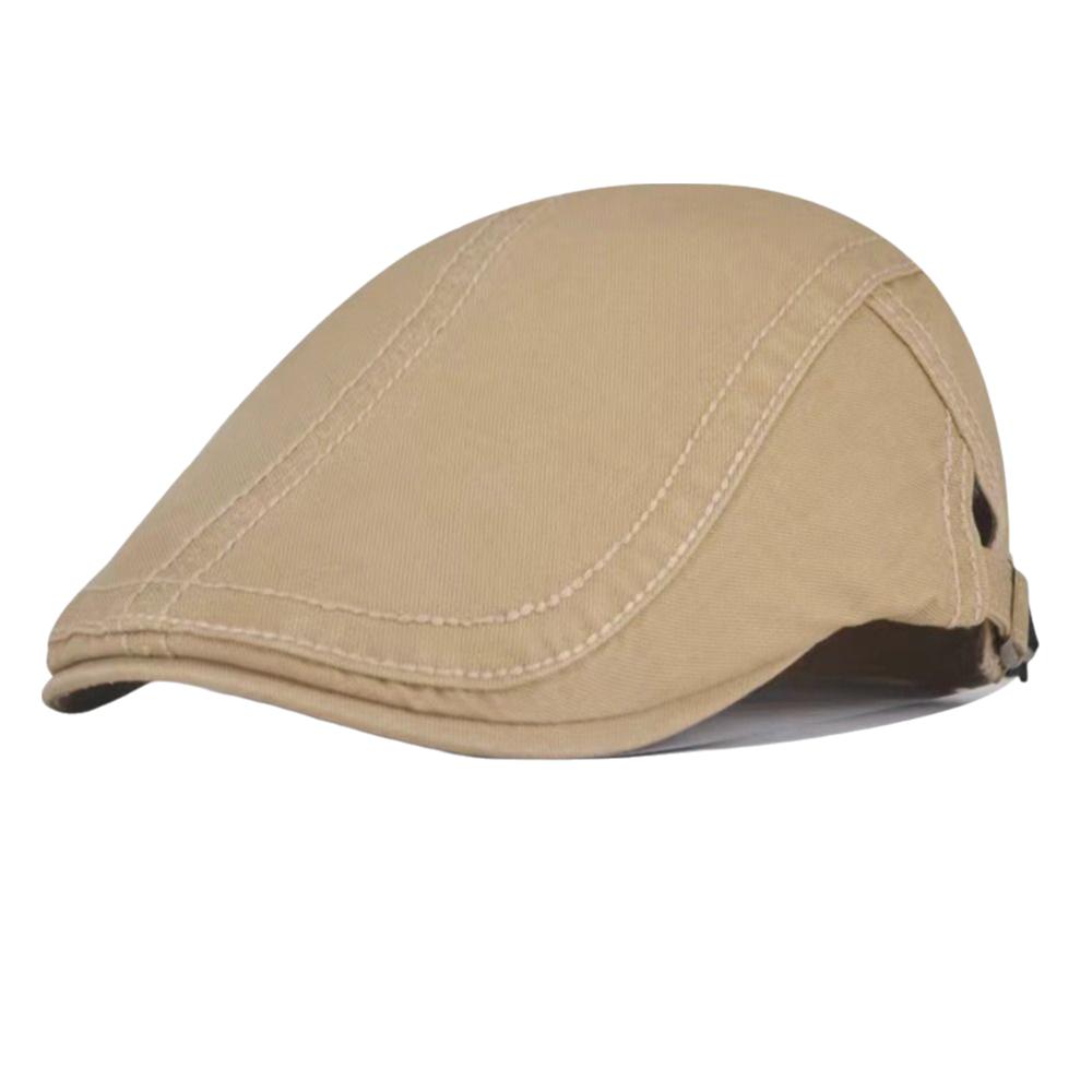 Solid Color Retro Newsboy Caps Adjustable Flat Visor Cap Fashion Vintage Berets Hat  Male Female