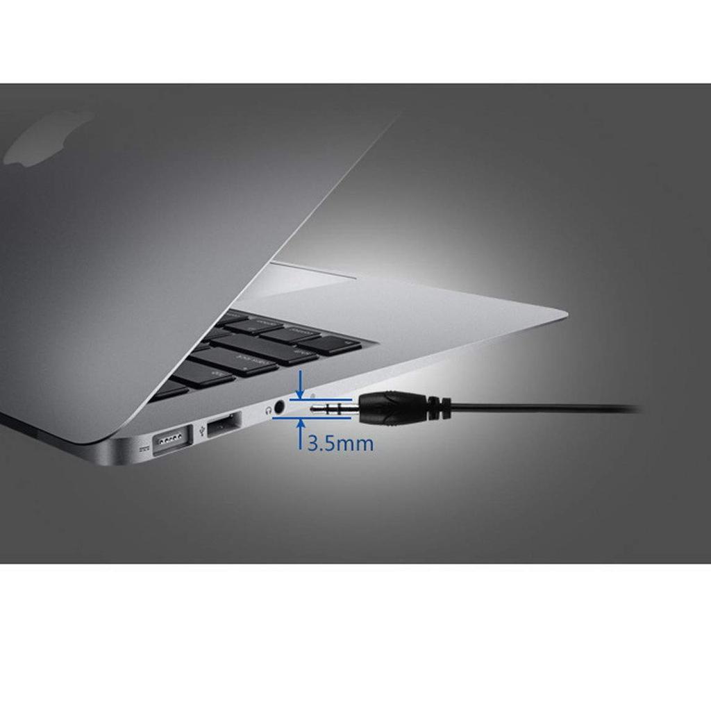 3.5mm Mini Condenser Gooseneck Microphone with Stand, 1.3m Cable, ONOFF Switchable, 360° Omnidirectional, for PC