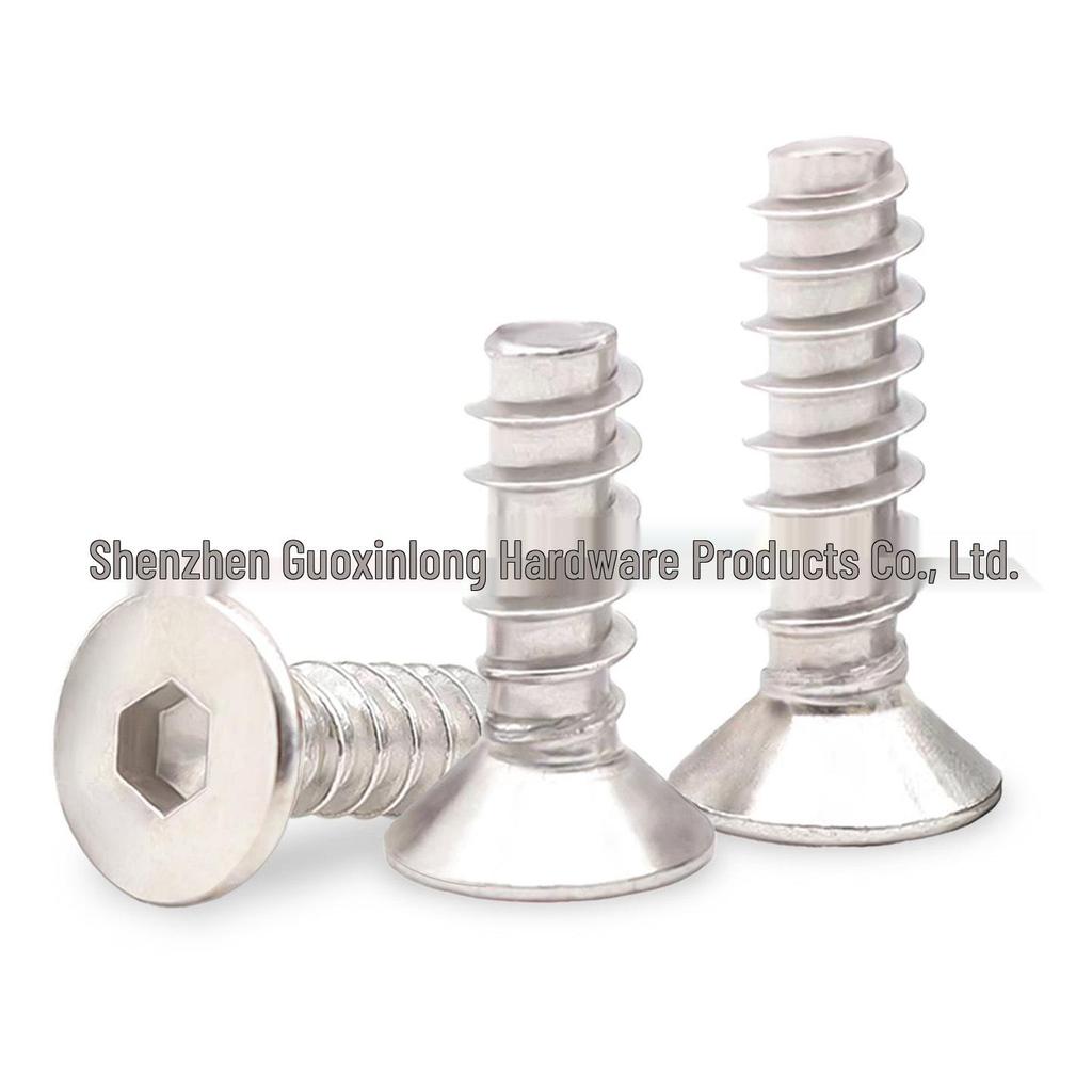 304 Stainless Steel Flat Cup Hex Socket Self-Tapping Countersunk Screw KB1.7M2M2.6M3*5-9-22