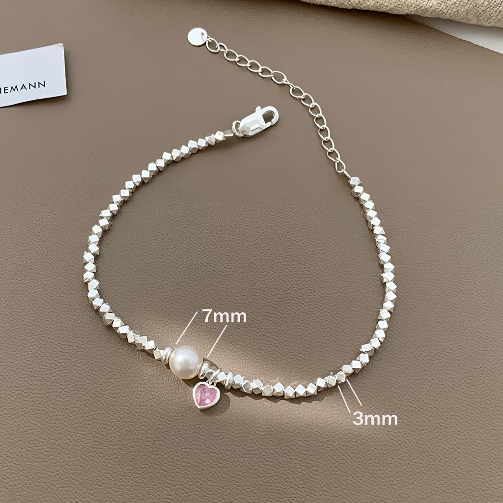 925 Sterling Silver Thai Silver Bracelet for Women Vintage Geometric Heart Love Lucky Punk Jewelry 2026 New